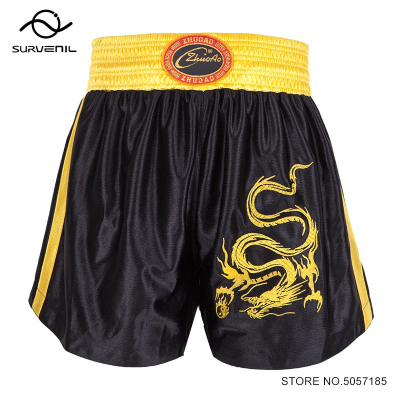 Sanda Uniform Wushu Martial Arts Suit Boxing Shorts and Vest Set for Kids Adults Men Women Kung Fu Combat Kickboxing Fight Wear