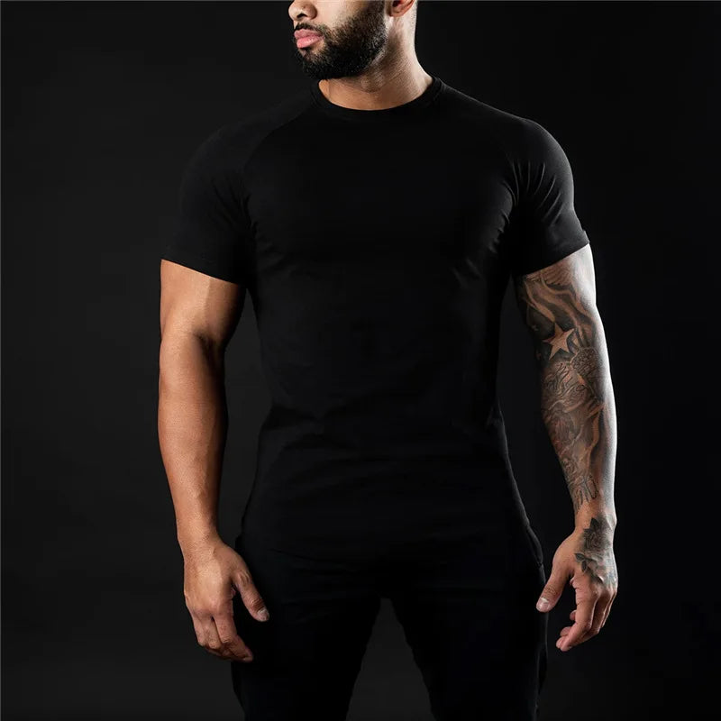 AlphaFit™ Cotton Slim-Fit Bodybuilding Tee