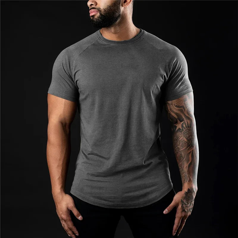 AlphaFit™ Cotton Slim-Fit Bodybuilding Tee