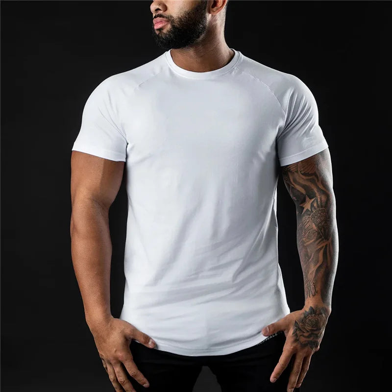 AlphaFit™ Cotton Slim-Fit Bodybuilding Tee