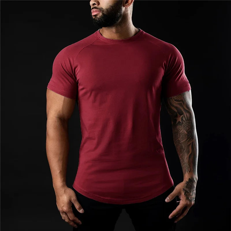 AlphaFit™ Cotton Slim-Fit Bodybuilding Tee